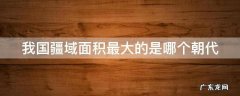 我国疆域面积最大的是哪个朝代 我国疆域最大的朝代是什么