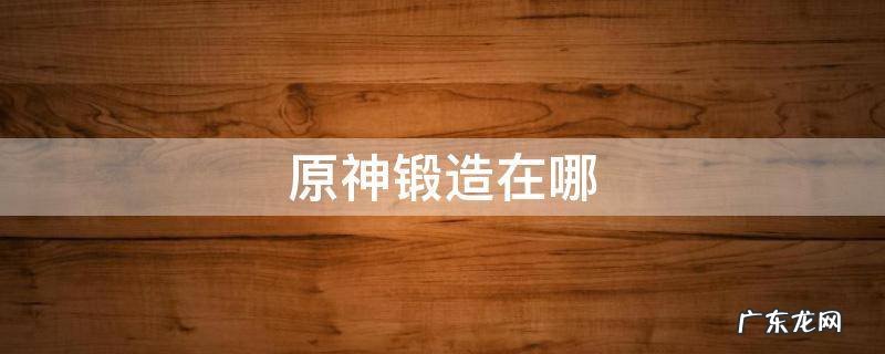 原神去哪锻造武器 原神锻造在哪
