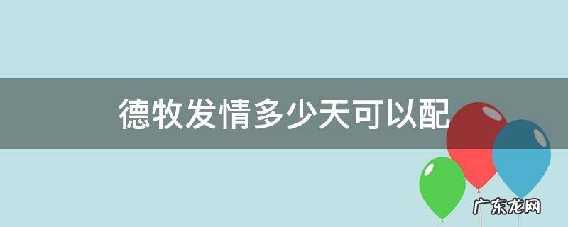 德牧发情几天可以配 德牧发情多少天可以配