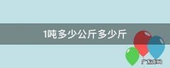 1吨多少公斤多少斤 1 吨多少斤