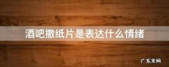酒吧里面为什么会撒纸 酒吧撒纸片是表达什么情绪