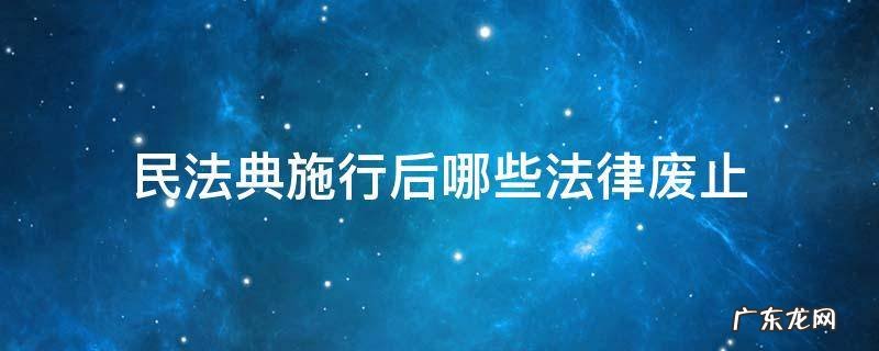 民法典实施后哪些法律条文废止 民法典施行后哪些法律废止