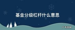 分级基金b的杠杆是怎么产生的 基金分级杠杆什么意思