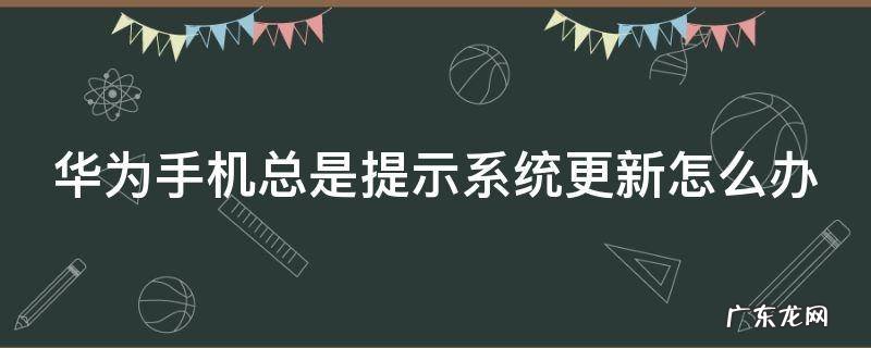 华为手机总是提示系统更新怎么办 华为手机老提醒系统更新