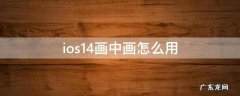 ios14画中画怎么用不了 ios14画中画怎么用