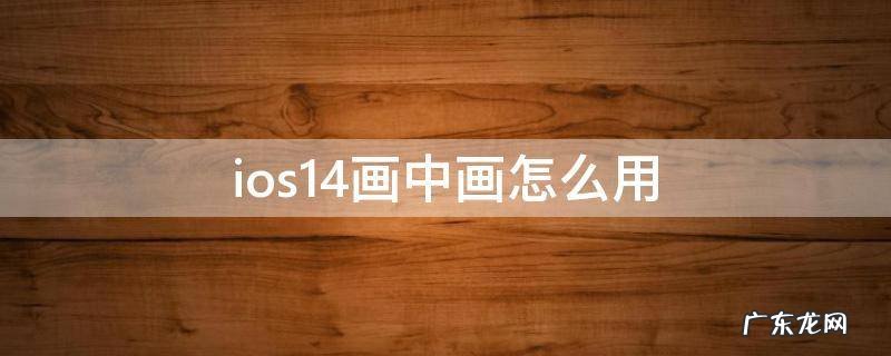 ios14画中画怎么用不了 ios14画中画怎么用