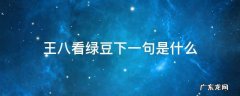 王八看绿豆下一句是什么 王八看绿豆下一句是什么猪八戒穿绣花针