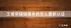 王者荣耀健康系统重新认证的过程 王者荣耀健康系统怎么重新认证