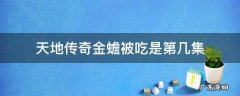 天地传奇金蟾被吃是第几集 金蟾凡人吃了是多少集