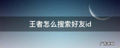 王者怎么搜索好友加好友 王者怎么搜索好友id
