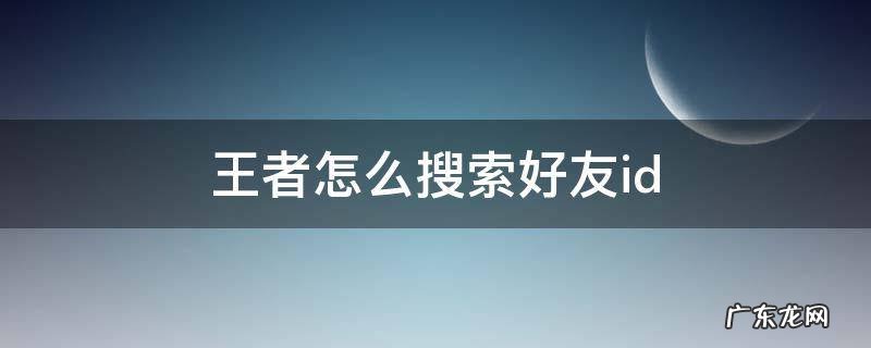 王者怎么搜索好友加好友 王者怎么搜索好友id