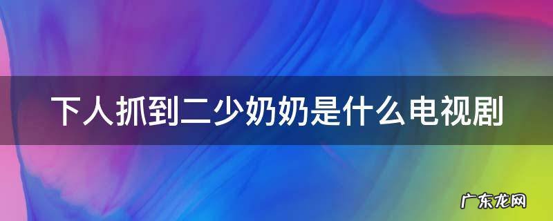 下人抓到二少奶奶是什么电视剧 下人抓住二少奶奶的把柄,无奈顺从下人是什么电视剧