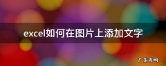 excel图片里面怎么加文字 excel如何在图片上添加文字
