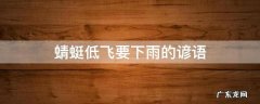 蜻蜓低飞要下雨的谚语 蜻蜓低飞要下雨的谚语,配上画