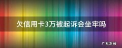 欠信用卡3万被起诉会坐牢吗 欠信用卡3万被起诉会坐牢吗本人已经在看守所