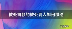 被罚款了怎么缴费 被处罚款的被处罚人如何缴纳