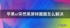 苹果xr突然黑屏转圈圈怎么解决