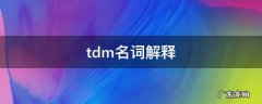 tdm名词解释 tdt名词解释