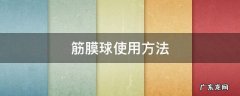 筋膜球使用方法 筋膜球使用方法图解