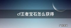 cf王者宝石怎么获得 cf王者宝石使用教程