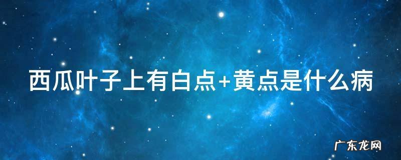 西瓜叶子有白点是什么病 西瓜叶子上有白点