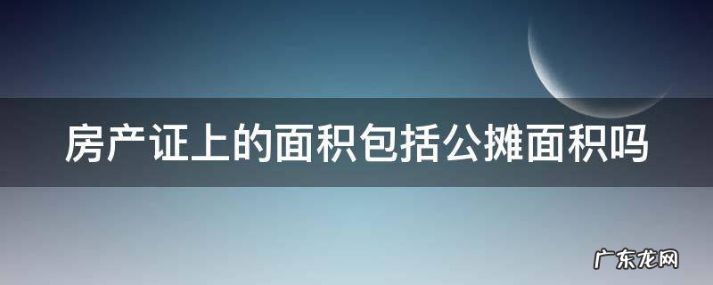 房子100平房产证只写68平 房产证上的面积包括公摊面积吗
