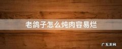 老鸽子怎么炖肉容易烂 鸽子肉如何炖烂