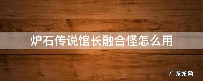 炉石 融合怪 炉石传说馆长融合怪怎么用