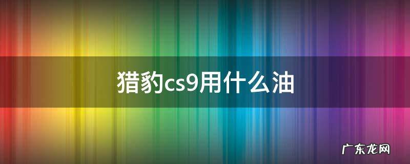 猎豹cs9加什么油 猎豹cs9用什么油