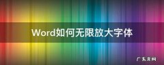 word里面字体怎么无限放大 Word如何无限放大字体
