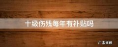 十级伤残每年有补贴吗 十级伤残可以得到政府的补贴