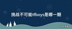 挑战不可能综艺 TFBOYS2015年 挑战不可能tfboys是哪一期