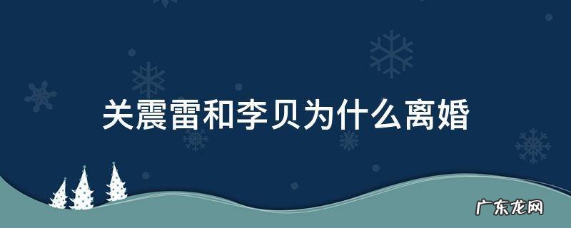 李贝关震雷大结局复婚了吗 关震雷和李贝为什么离婚