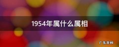 1954年出生的属相是什么属相? 1954年属什么属相