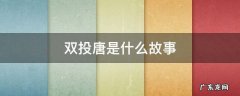 双投唐是什么故事 双投唐历史典故
