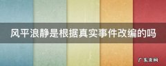 风平浪静是根据真实故事改编的吗 风平浪静是根据真实事件改编的吗