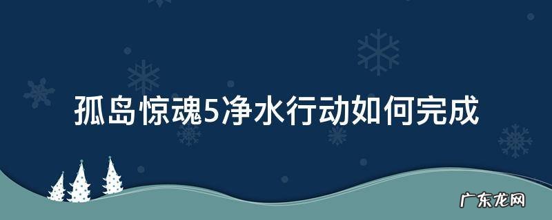 孤岛惊魂5净水行动如何完成 孤岛惊魂五净水行动任务怎么做