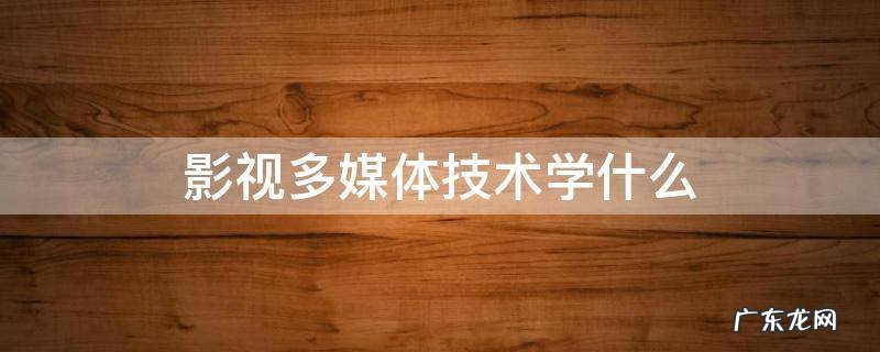 影视多媒体技术学什么 影视多媒体技术好学吗