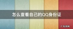 怎么查看自己的QQ身份证 如何查看自己的QQ身份证