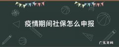 疫情期间社保怎么申报 疫情期间社保怎么申请