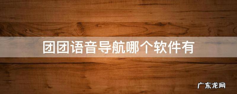 团团语音导航是哪个软件 团团语音导航哪个软件有