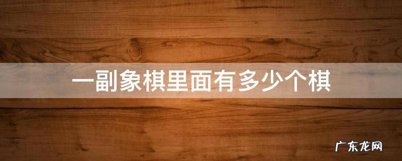 象棋有几张 一副象棋里面有多少个棋