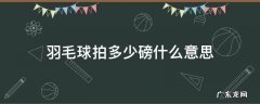 羽毛球拍多少磅是指什么 羽毛球拍多少磅什么意思