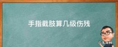 手指截肢算几级伤残 一根手指截肢算几级伤残