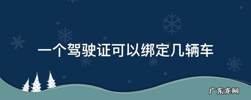 一个驾驶证可以绑定几辆车 一个驾驶证可以绑定几辆车牌