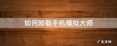 如何卸载手机模拟大师win10 如何卸载手机模拟大师