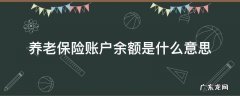 事业单位养老保险账户余额是什么意思 养老保险账户余额是什么意思