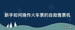 新手如何操作火车票的自助售票机