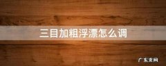 三目加粗浮漂怎么调 三目加粗的浮漂怎么调