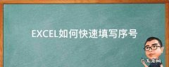 EXCEL如何快速填写序号 excel如何快速填写序号不拖拉